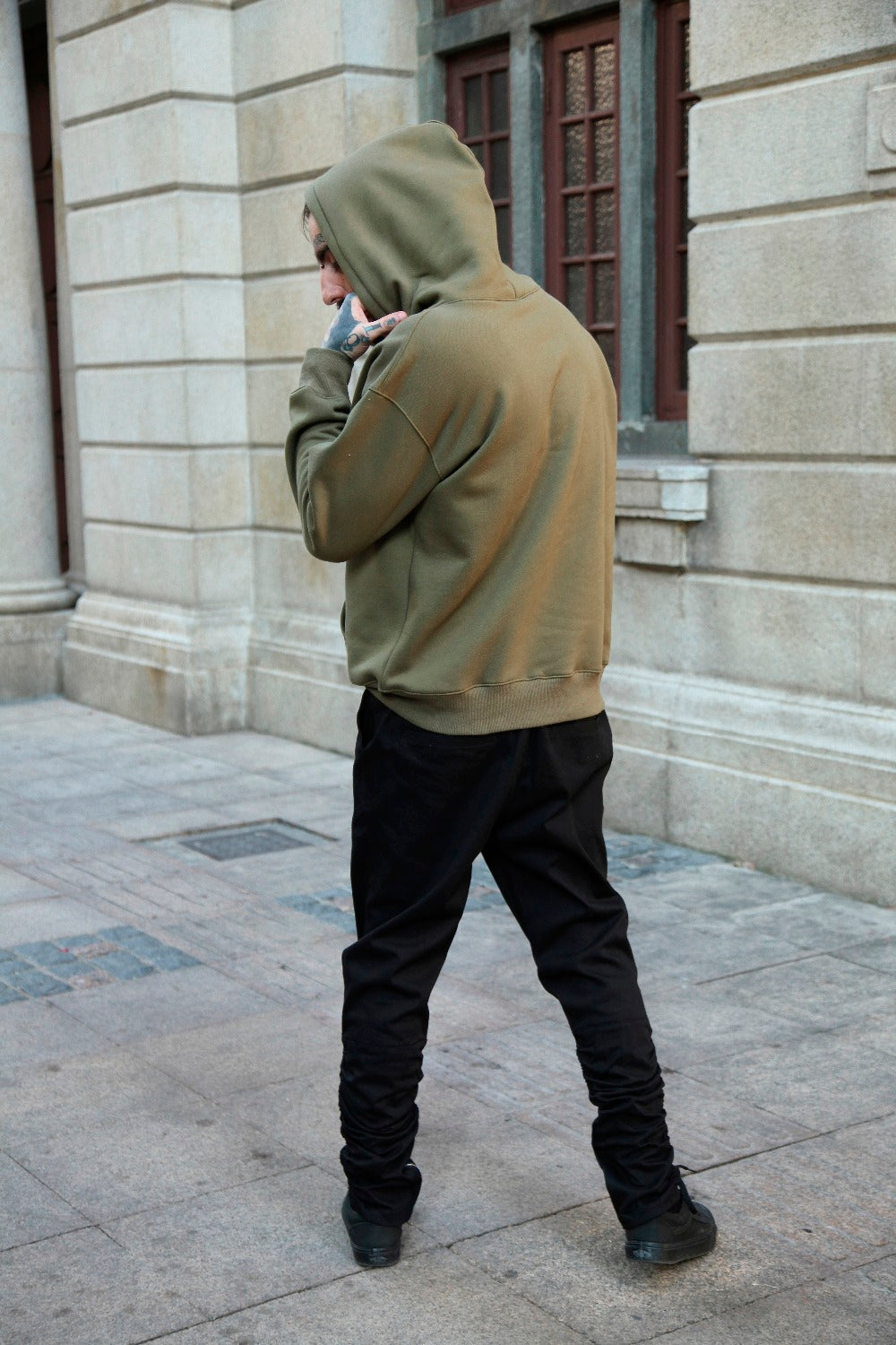 Men's sweaters, foreign trade, explosions, hoodies, OVERSIZE, silhouette, shoulders, camel, hooded, hooded sweater, hoodies