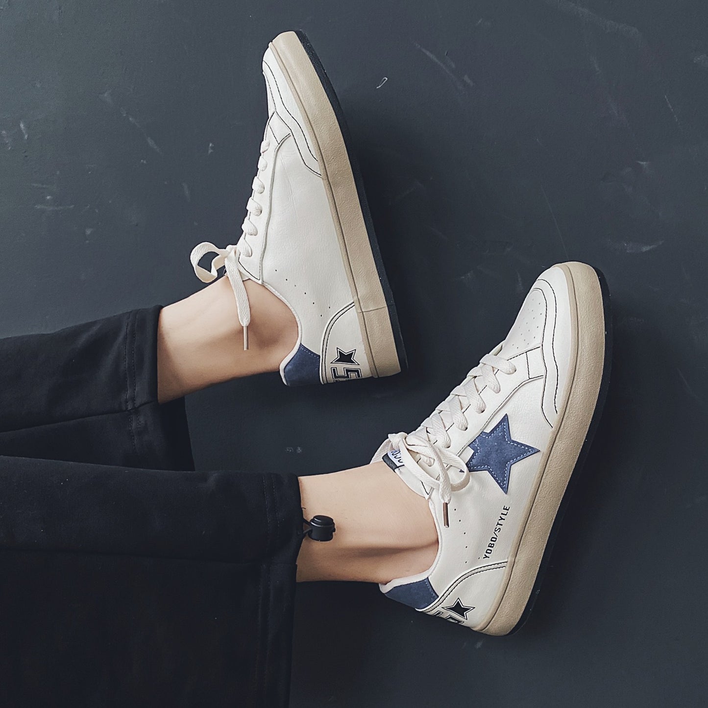 Low cut retro casual shoes all-match men's shoes