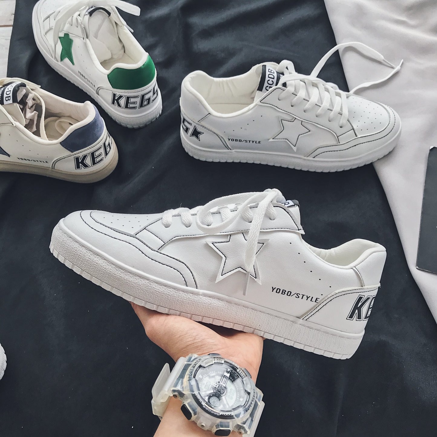 Low cut retro casual shoes all-match men's shoes