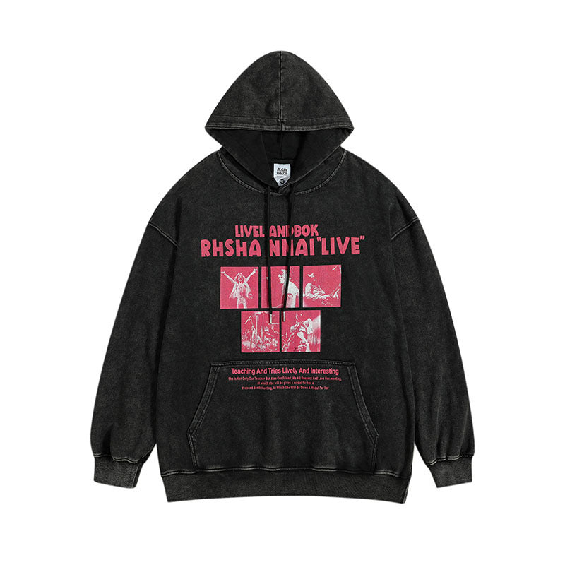 TKPA American Street Fashion Brand Distressed Leisure Couple Hoodies Vintage